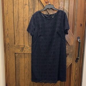 Elegant Navy Lace Dress